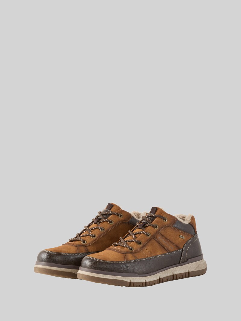 Tom Tailor Wasserdichte Schnürschuhe - Cognac