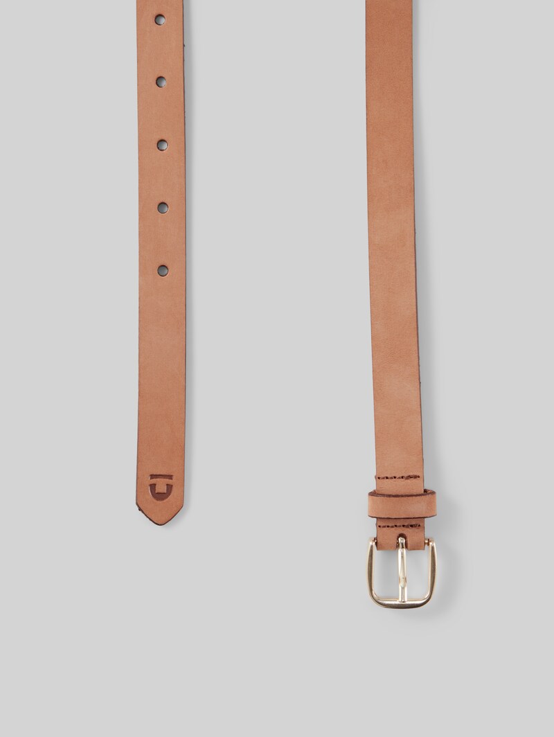 Tom Tailor TTMEGHAN schmaler Ledergürtel mit abgerundeter Dornschließe - Light Brown Uni