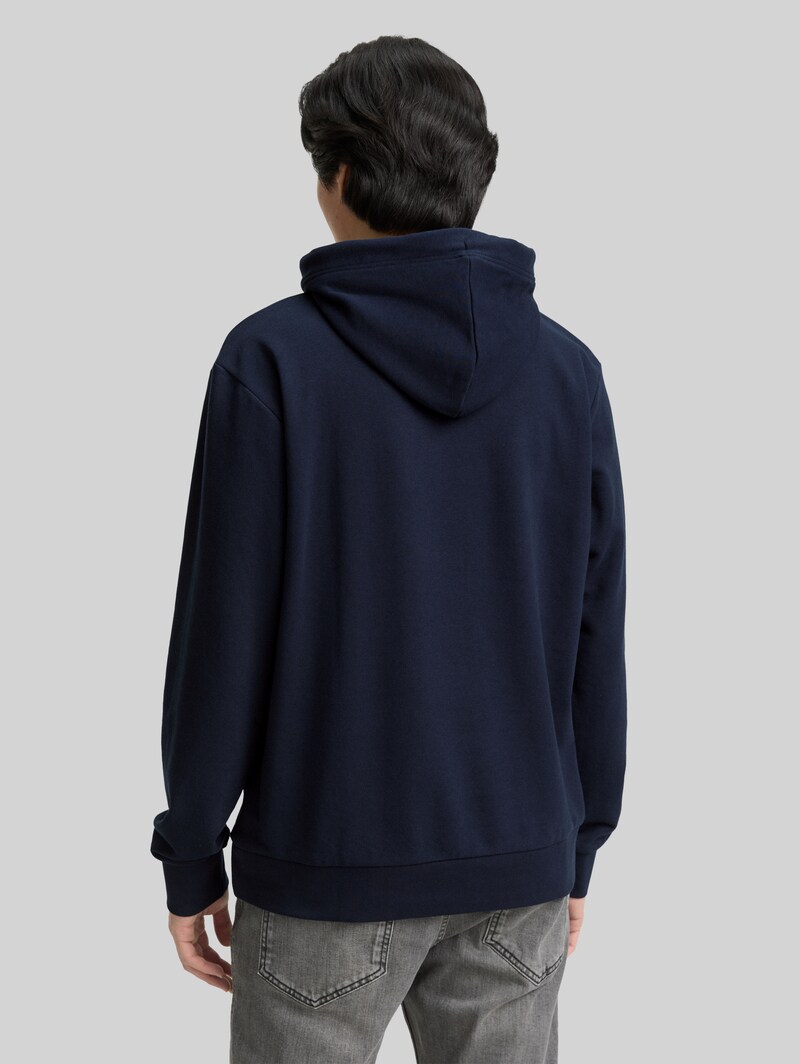Tom Tailor Hoodie Sweatshirt mit Logo-Print - Sky Captain Blue