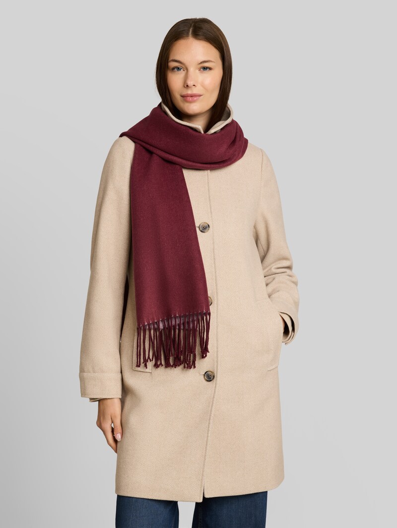Tom Tailor Wendeschal mit Fransen - Preppy Plum