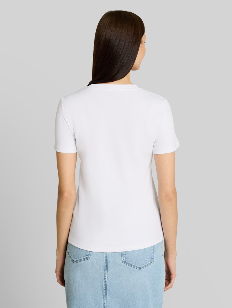 Tom Tailor Basic T-Shirt aus Baumwolle - White
