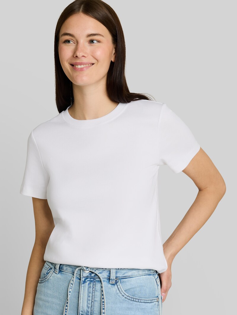 Tom Tailor Basic T-Shirt aus Baumwolle - White