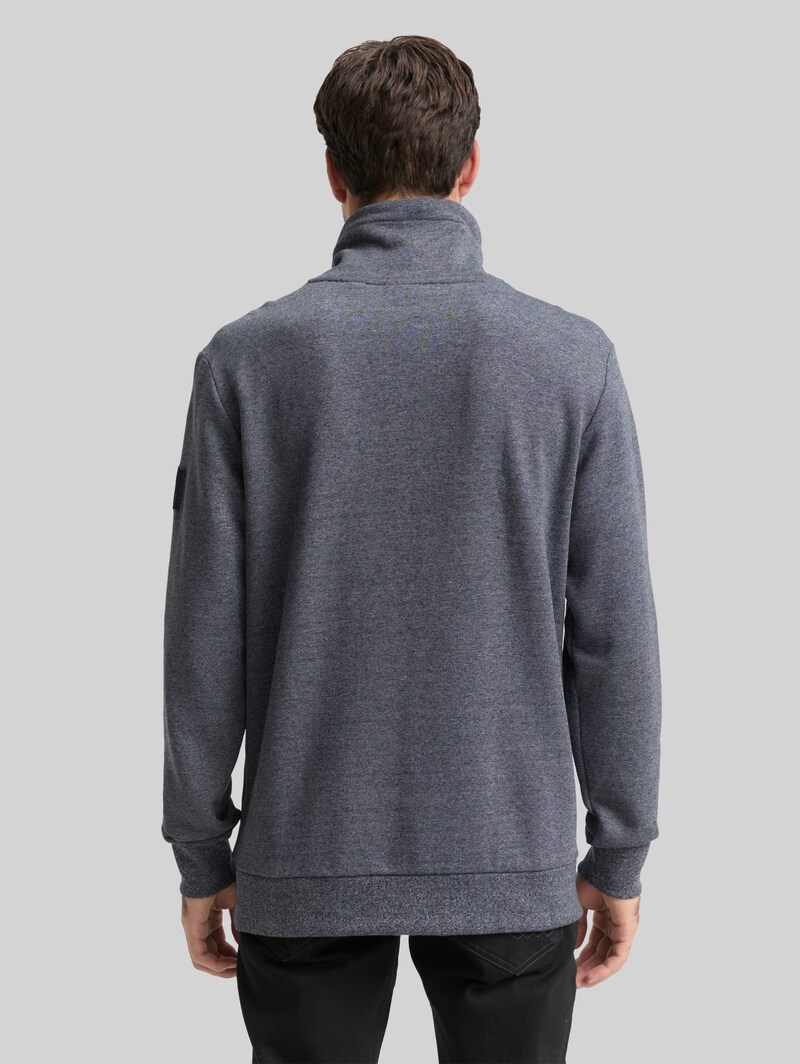 Tom Tailor Snood Sweatshirt mit Logo-Details - Navy Grindle Structure