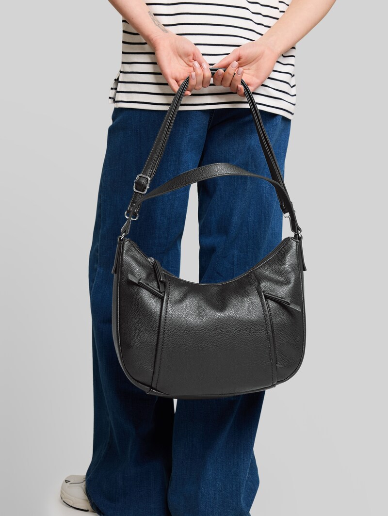 Tom Tailor TTBECA M Beuteltasche mit Reißverschluss-Details - Schwarz / Black
