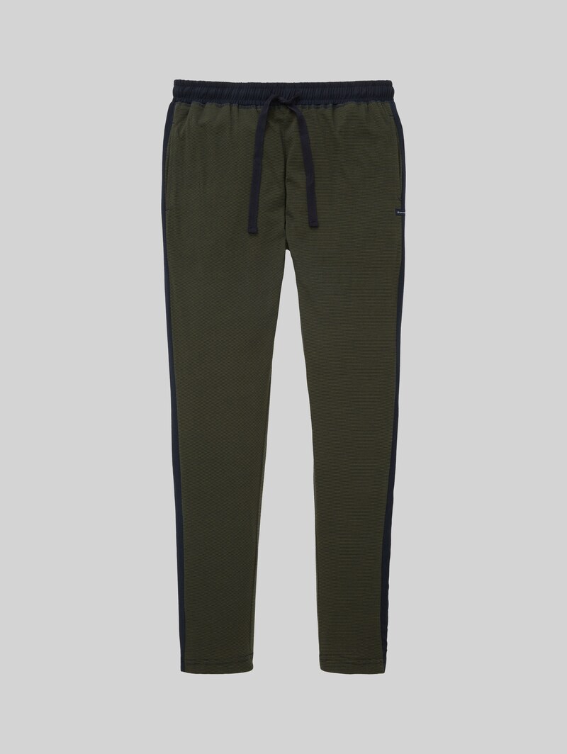 Tom Tailor Gestreifte Pyjama-Hose - Grün Dunkel Ringel