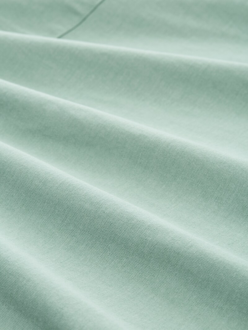 Tom Tailor Henley T-Shirt mit Brusttasche - Dust Green Melange