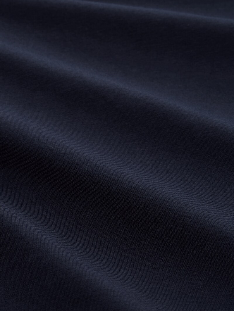 Tom Tailor Fitted Poloshirt mit Logo-Print - Sky Captain Blue