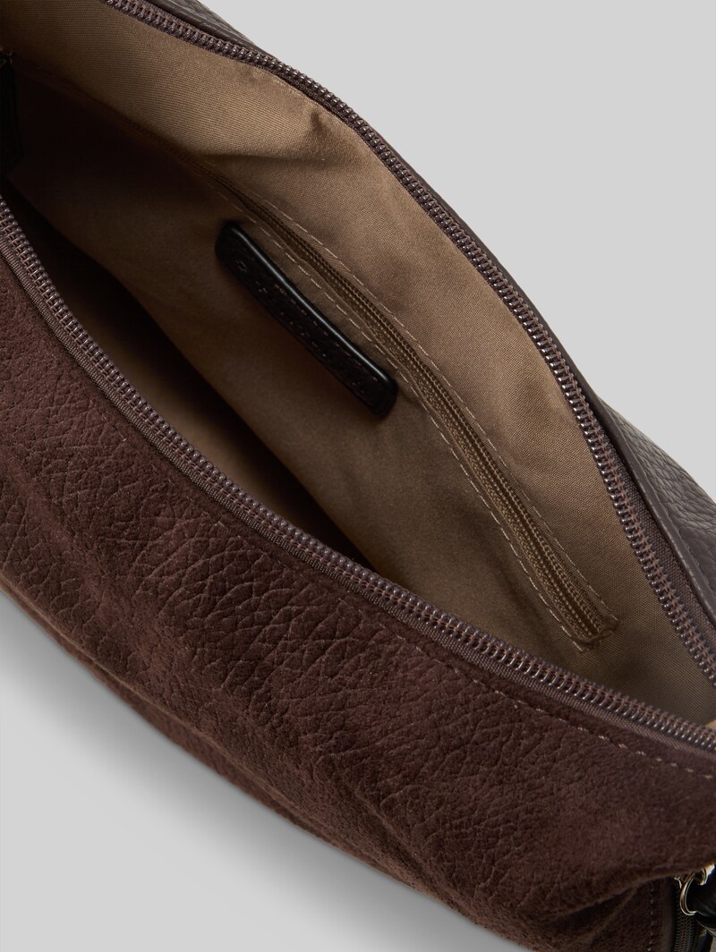 Tom Tailor TTAIANA M Umhängetasche in Wildleder-Optik - Dark Brown