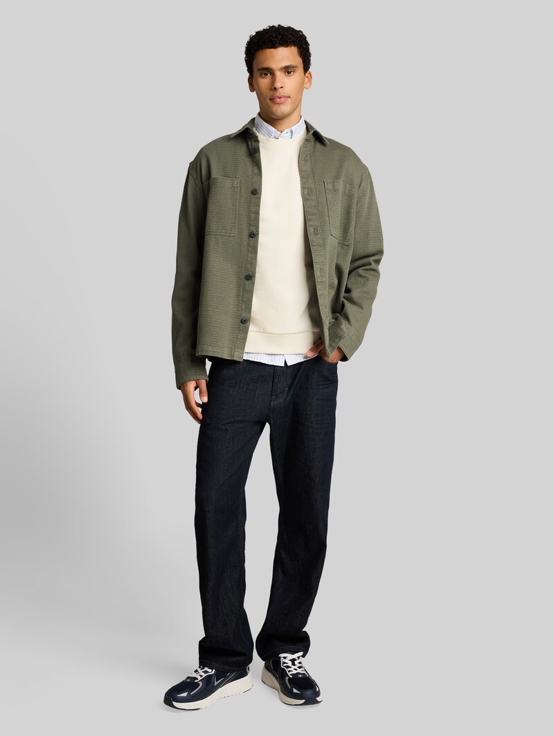 Tom Tailor Basic Sweatshirt - Gardenia White