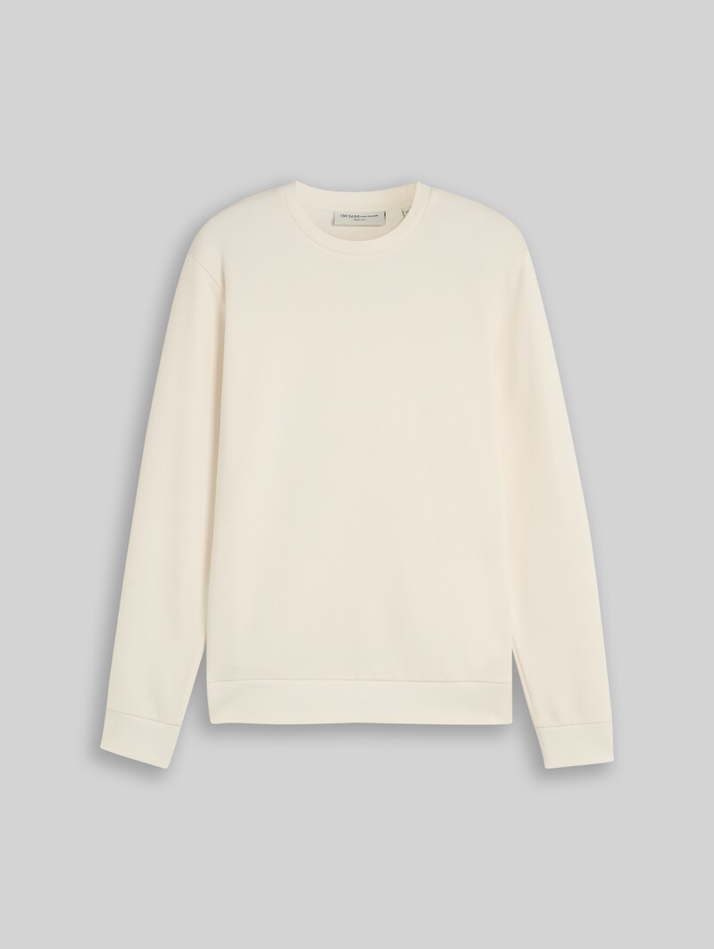Tom Tailor Basic Sweatshirt - Gardenia White