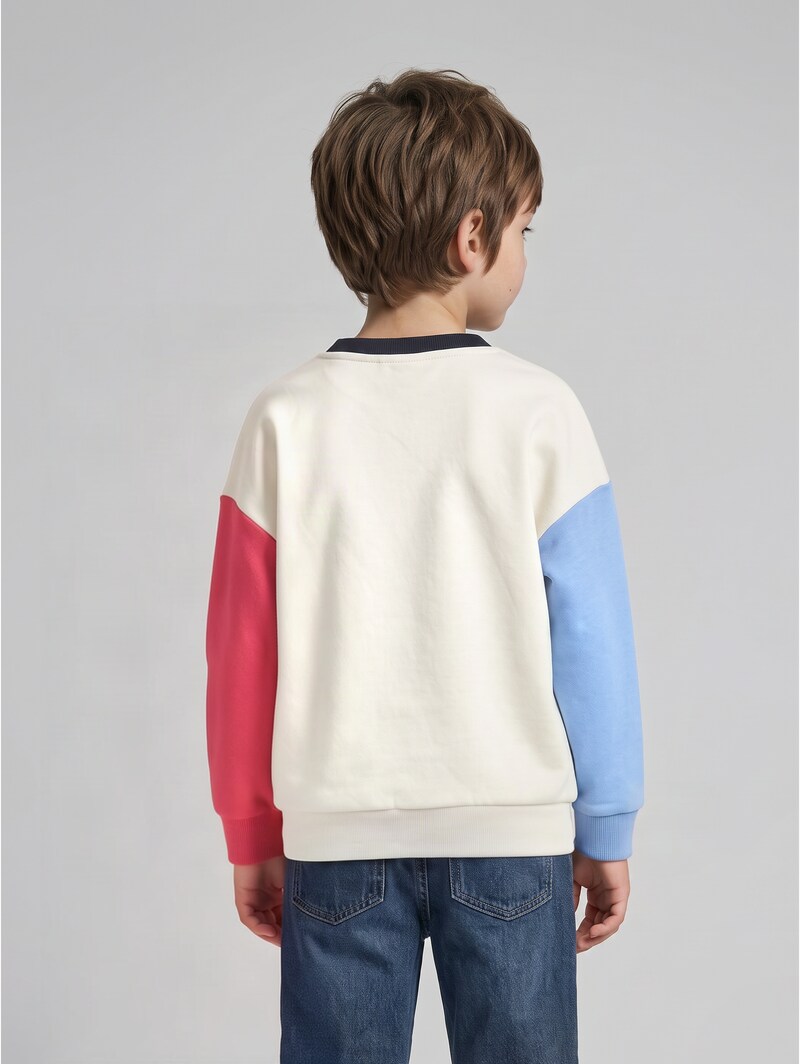 Tom Tailor Oversize Sweatshirt mit Kängurutasche - Greyish White