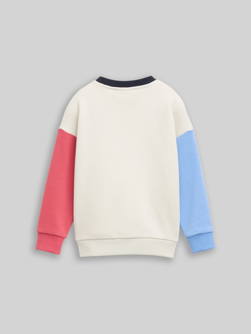 Tom Tailor Oversize Sweatshirt mit Kängurutasche - Greyish White