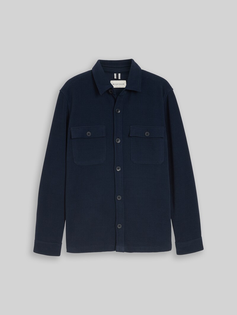 Tom Tailor Overshirt mit Taschen - Sky Captain Blue