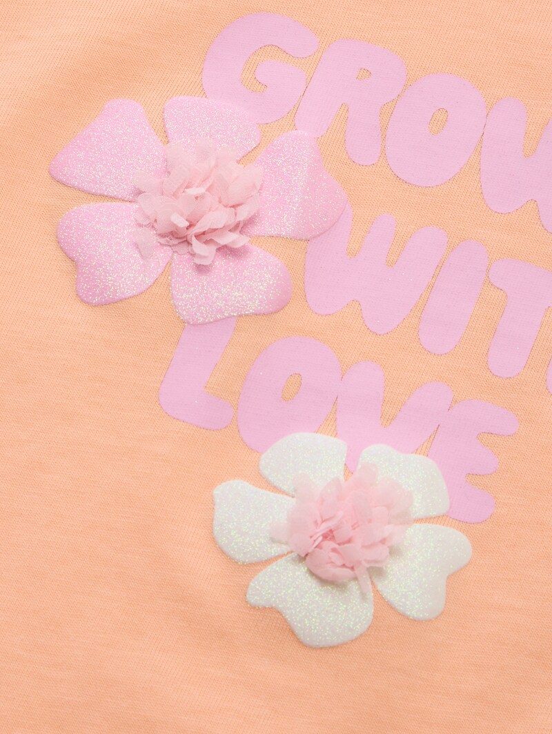 Tom Tailor T-Shirt mit Tüll-Detail - Peach Bloom