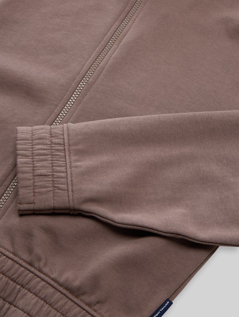 Tom Tailor Sweatjacke mit Stehkragen - Rusty Brown