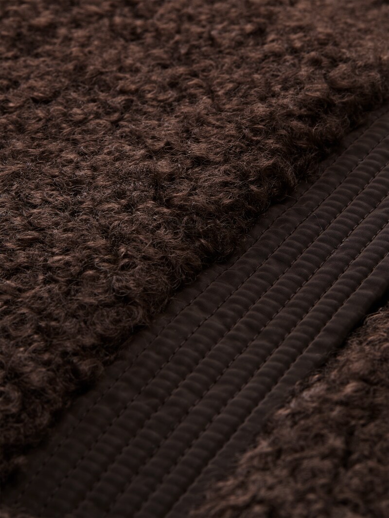 Tom Tailor Longstyle Teddy Weste - Java Dark Brown
