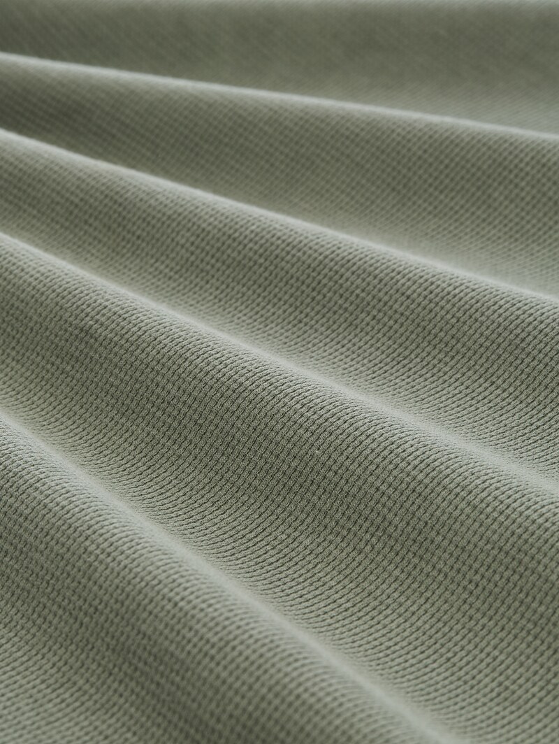 Tom Tailor Resort Poloshirt im Used-Look - Greyish Shadow Olive
