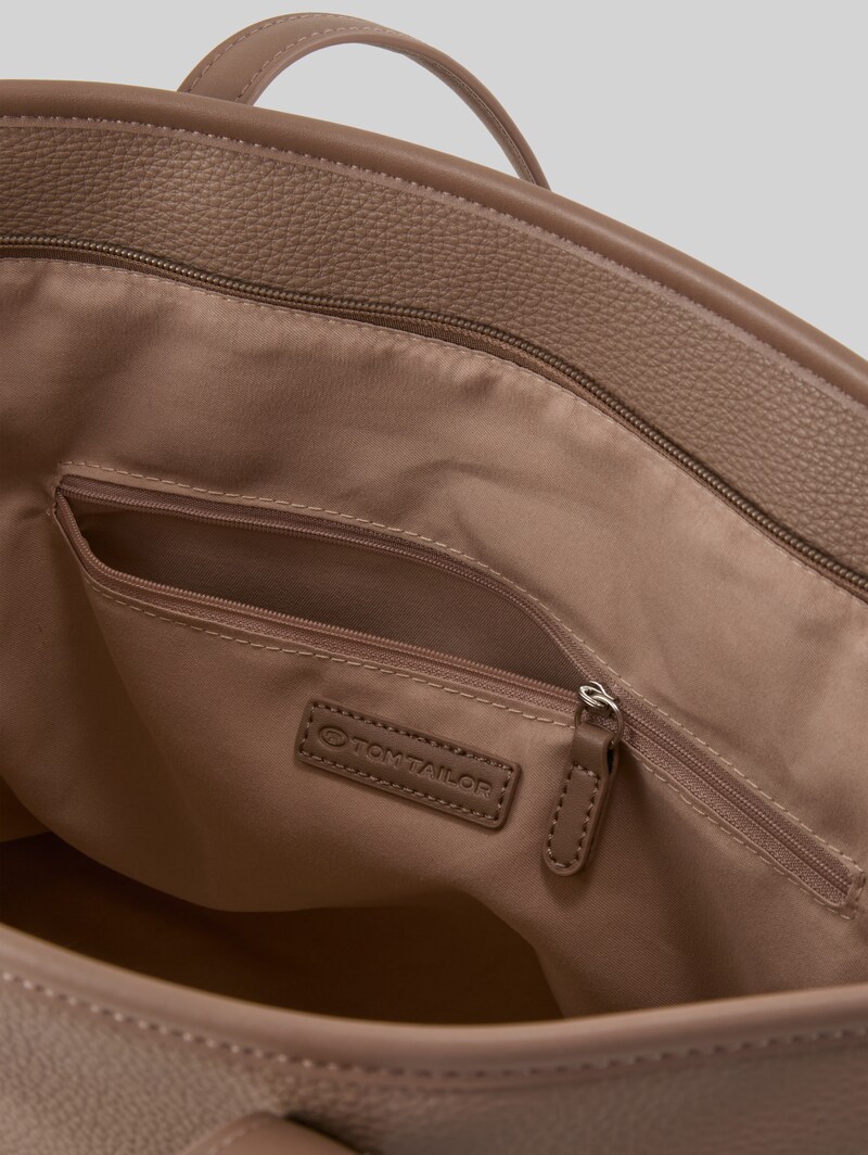 Tom Tailor TTJAMILA L Shopper mit 2-in-1-Funktion - Taupe / Taupe