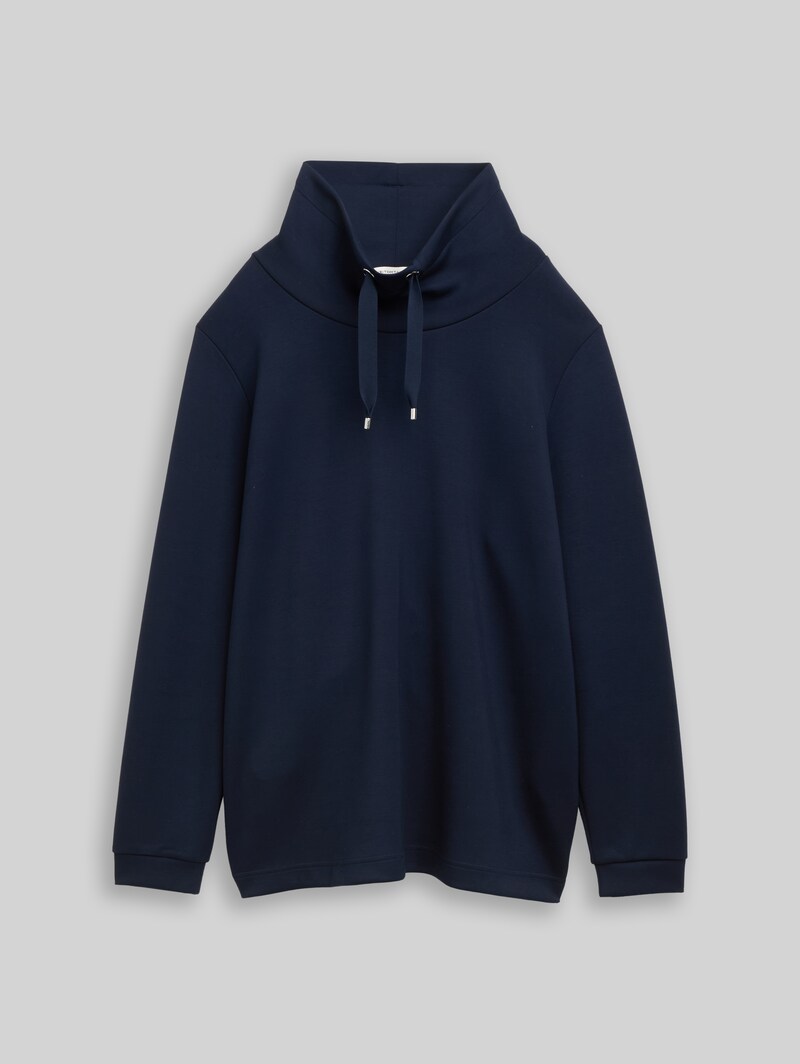 Tom Tailor Plus Size - Scuba Sweatshirt mit Stehkragen - Sky Captain Blue
