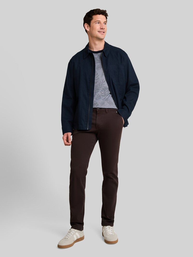 Tom Tailor TTSIMON SLIM Chino Hose im Washed-Look - Dark Chocolate Brown
