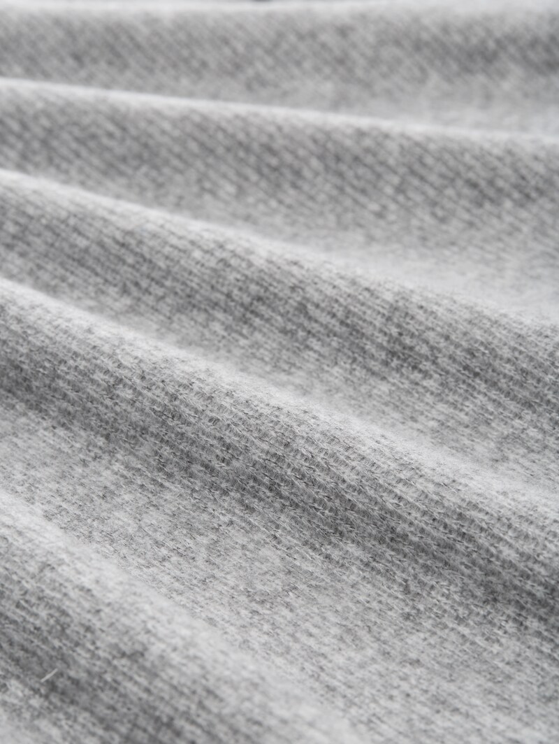 Tom Tailor Soft-Touch Sweatshirt mit Knopf-Details - Medium Silver Grey Melange