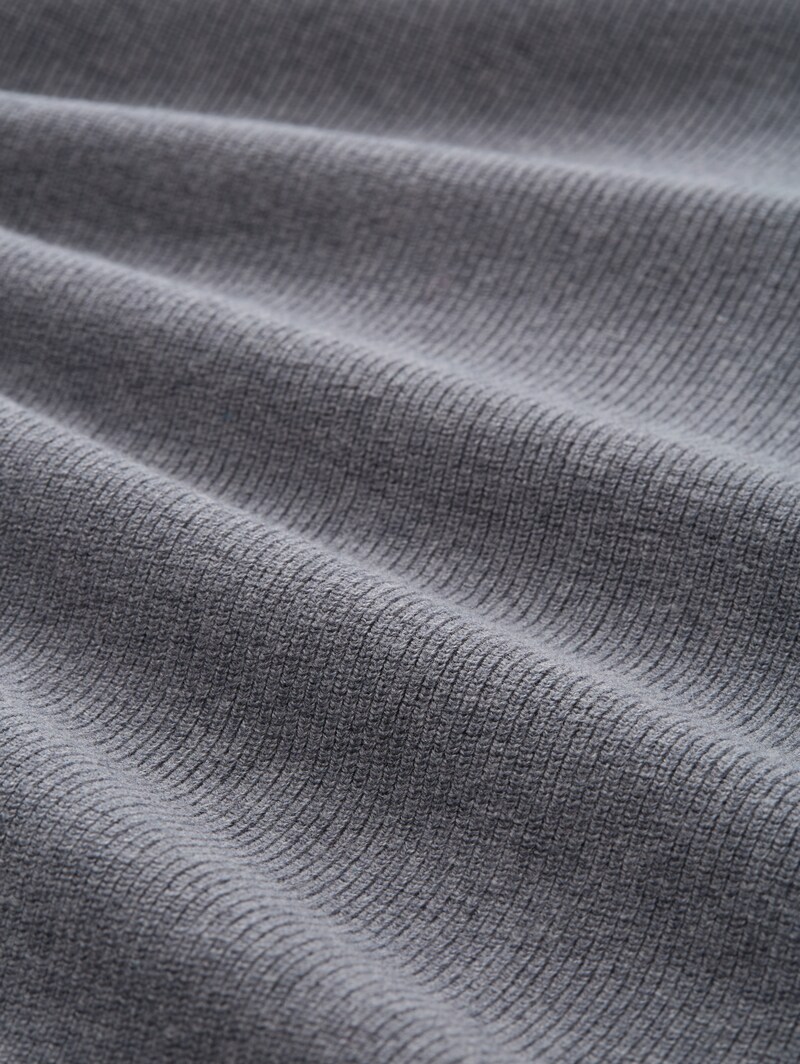 Tom Tailor Strickpullover mit Wollanteil - Classic Dark Grey Melange