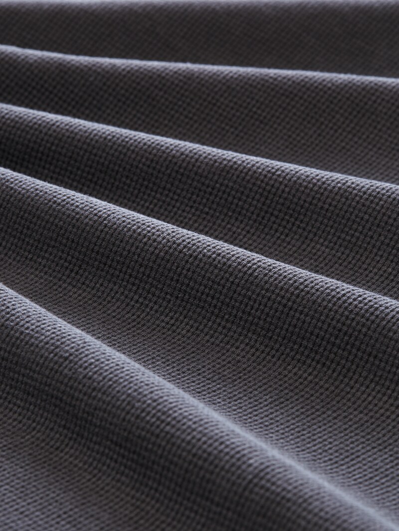Tom Tailor T-Shirt mit Waffelstruktur - Tarmac Grey