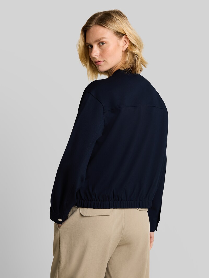 Tom Tailor Loose Fit Jacke mit Bomberkragen - Sky Captain Blue