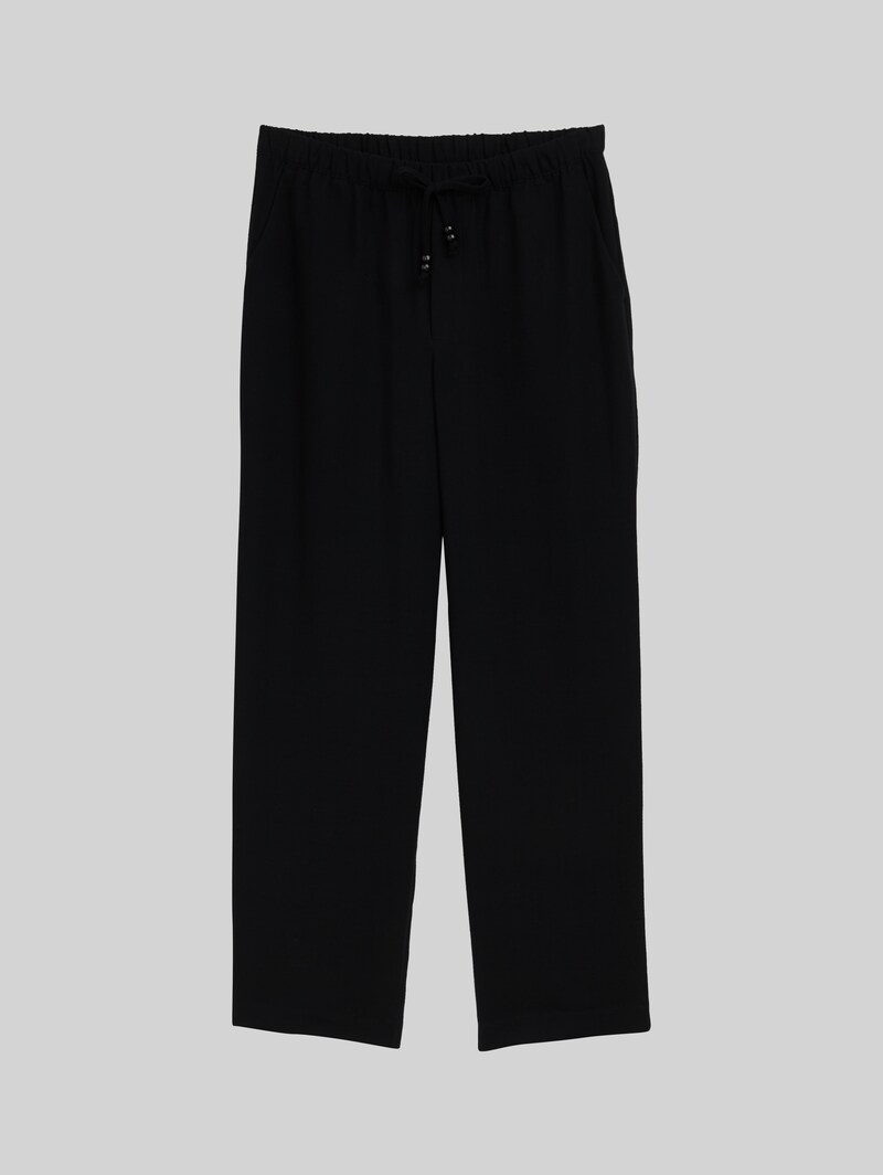 Tom Tailor Cropped Loose Fit Hose - Deep Black