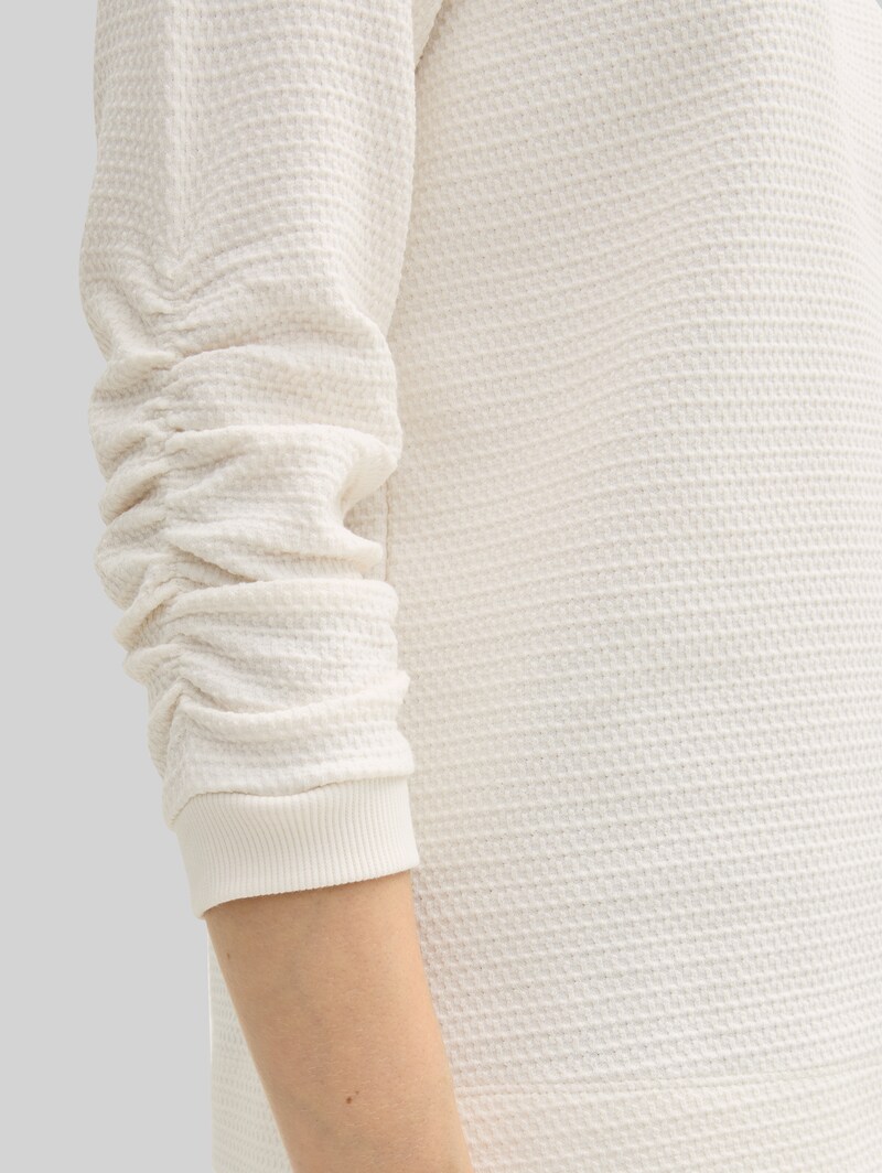 Tom Tailor Jacquard Sweatshirt - Whisper White