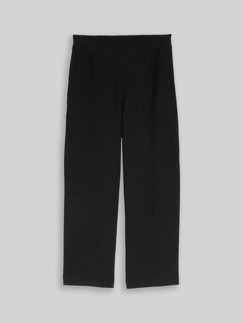 Tom Tailor Crinkle Culotte Hose - Deep Black
