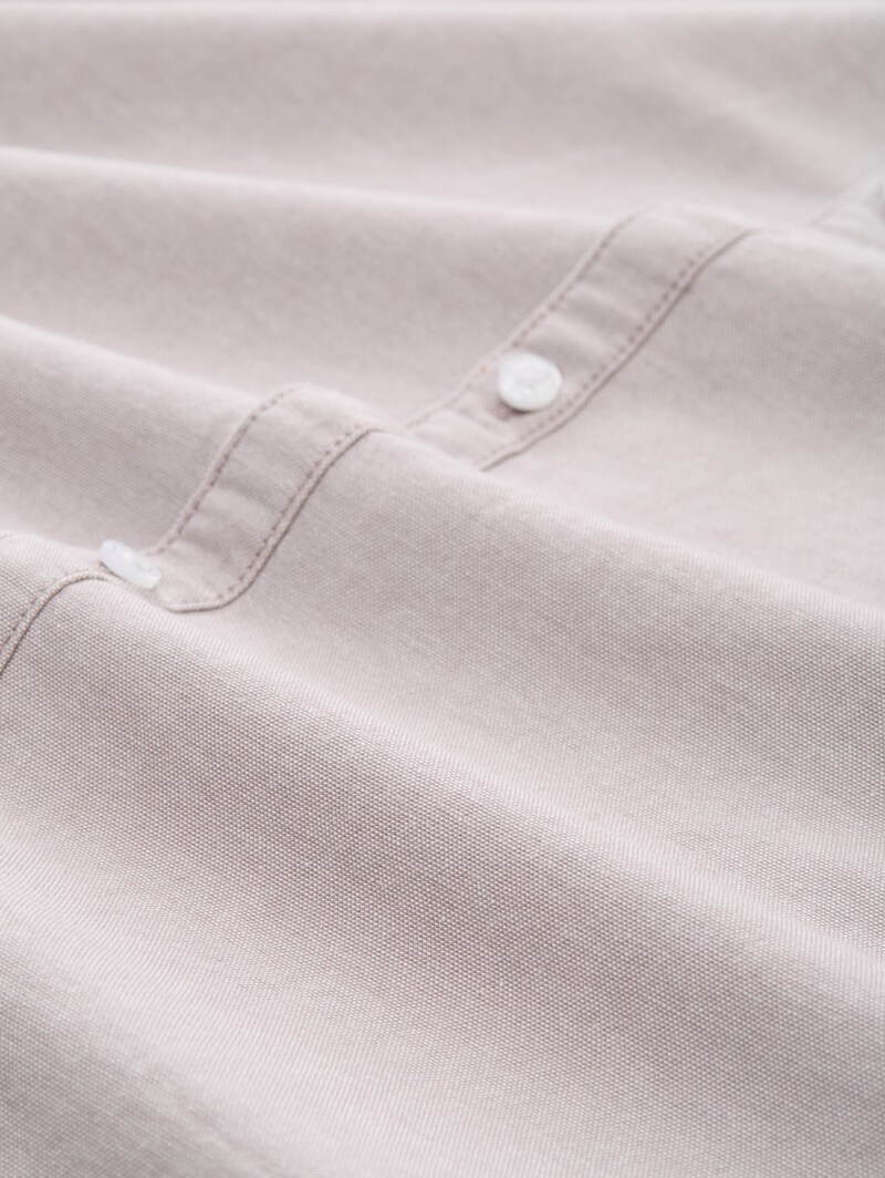 Tom Tailor Regular Fit Hemd mit Logo-Stickerei - Grey Oxford