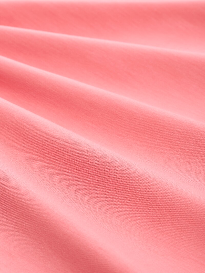 Tom Tailor Loose Fit Scuba T-Shirt mit Print - Soft Coral Pink