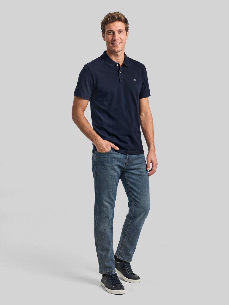 Tom Tailor Piqué Poloshirt aus Baumwolle - Sky Captain Blue