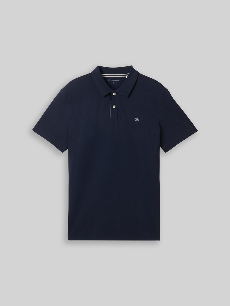 Tom Tailor Piqué Poloshirt aus Baumwolle - Sky Captain Blue