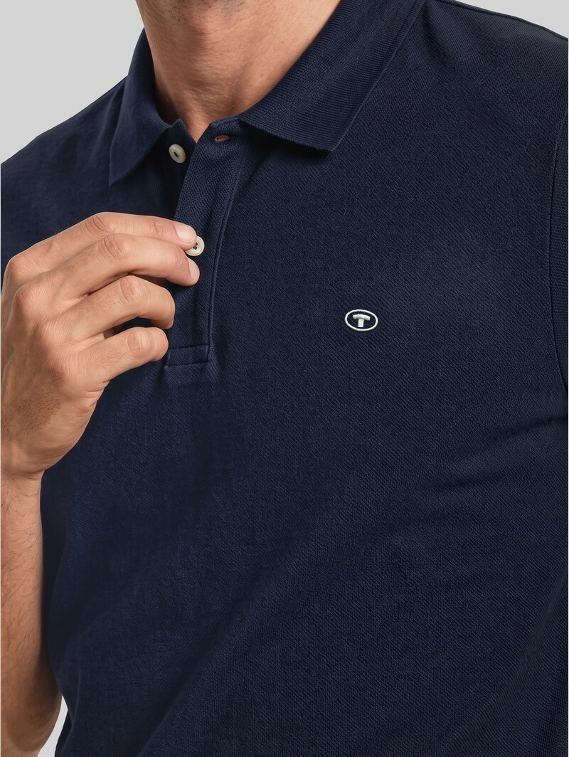 Tom Tailor Piqué Poloshirt aus Baumwolle - Sky Captain Blue