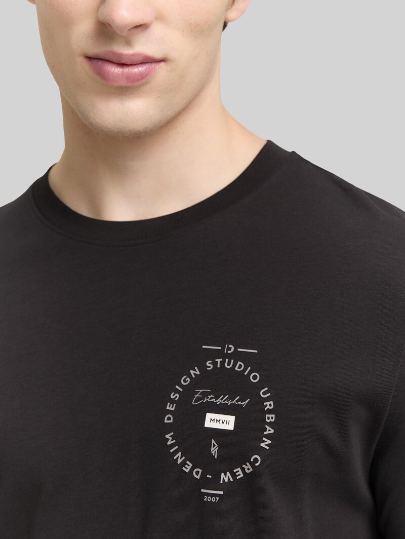 Tom Tailor T-Shirt mit Print - Night Watch Black