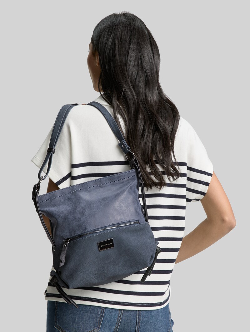 Tom Tailor TTELIN M Umhängetasche mit Material-Mix - Blue