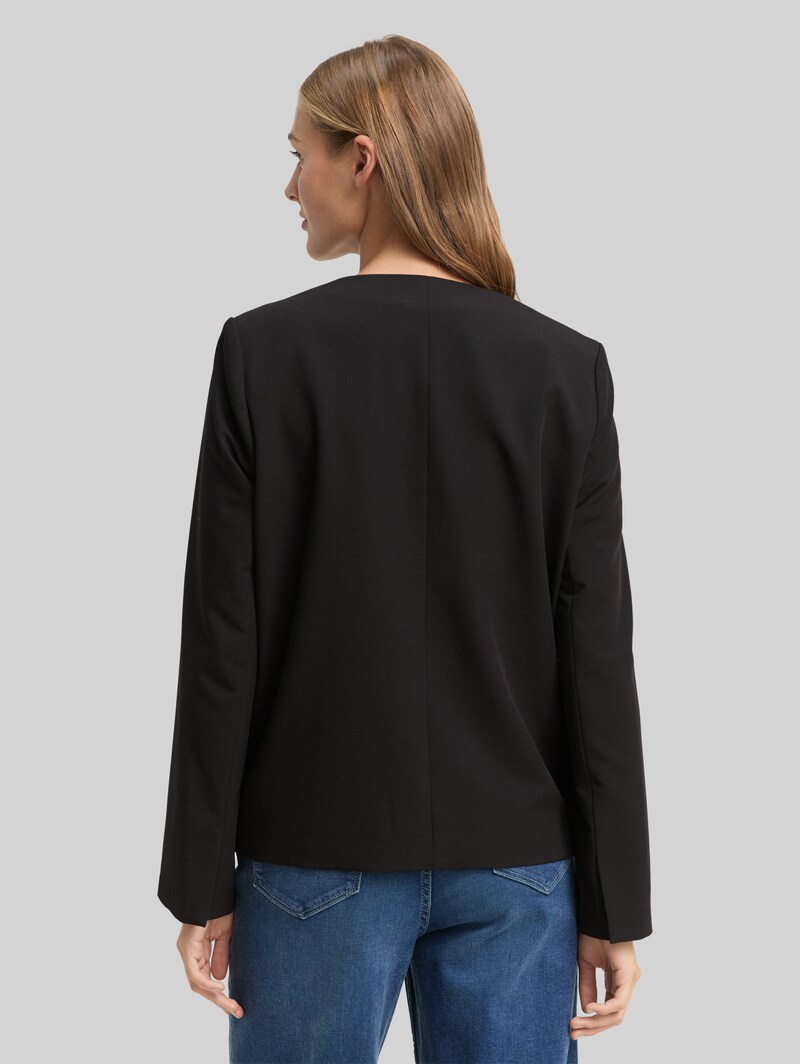 Tom Tailor Regular Fit Jacke mit Schleifen-Detail - Deep Black