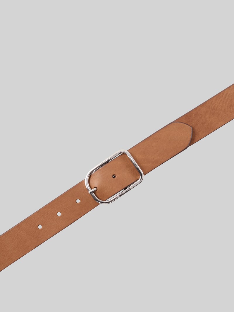 Tom Tailor TTHELEN Ledergürtel mit abgerundeter Dornschließe - Light Brown Uni