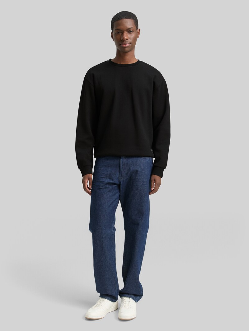 Tom Tailor Sweatshirt mit Logo-Badge - Black