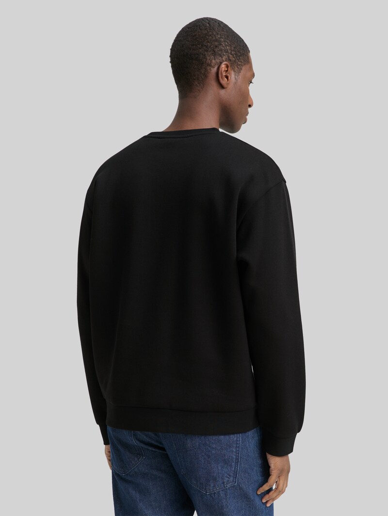 Tom Tailor Sweatshirt mit Logo-Badge - Black