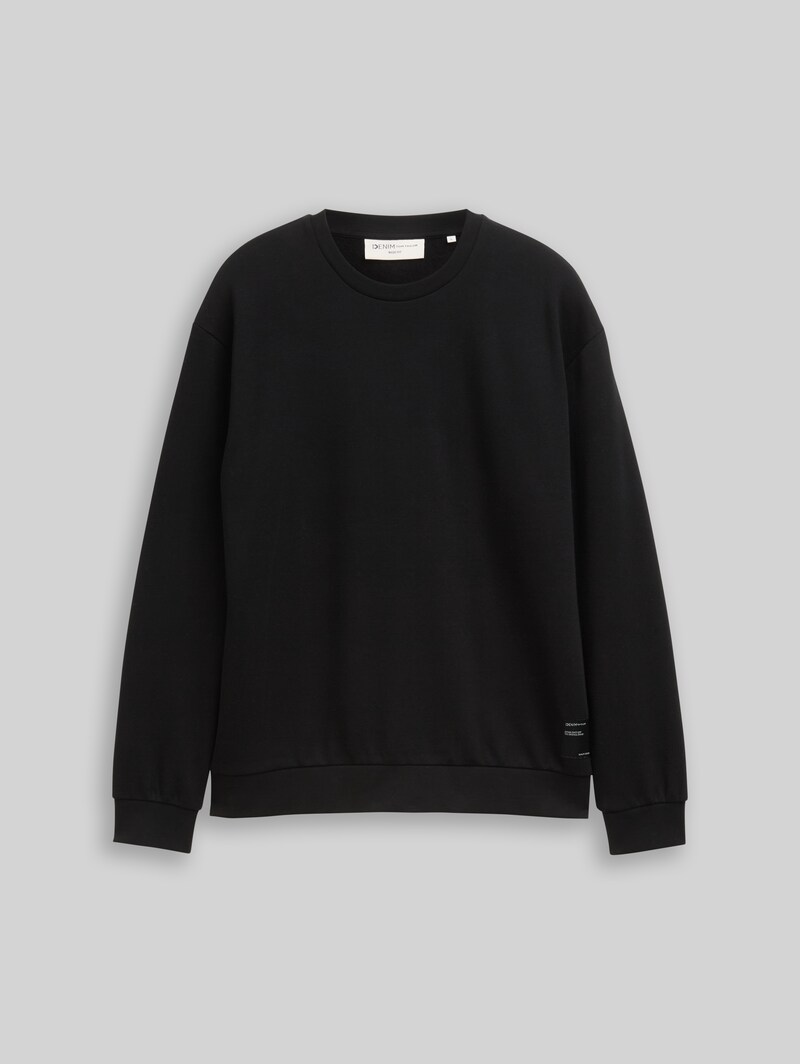 Tom Tailor Sweatshirt mit Logo-Badge - Black