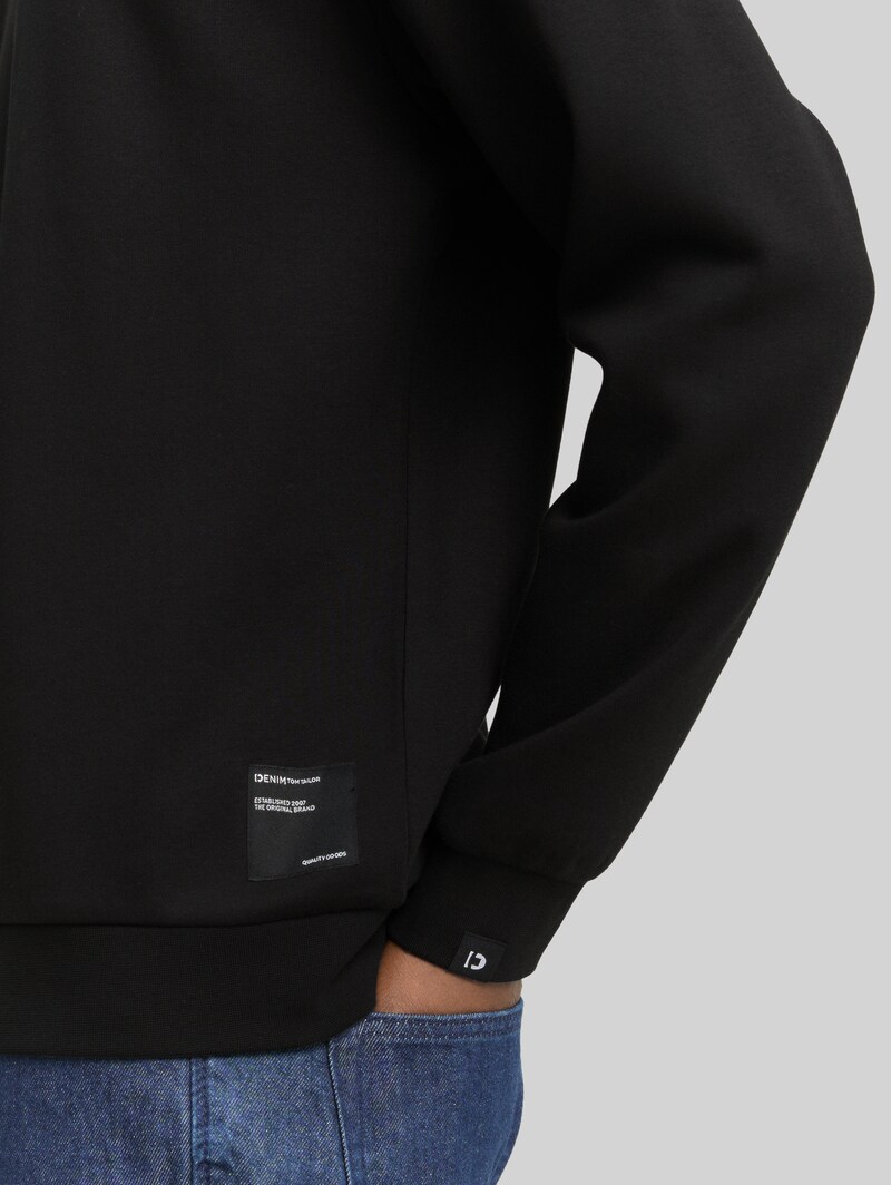 Tom Tailor Sweatshirt mit Logo-Badge - Black