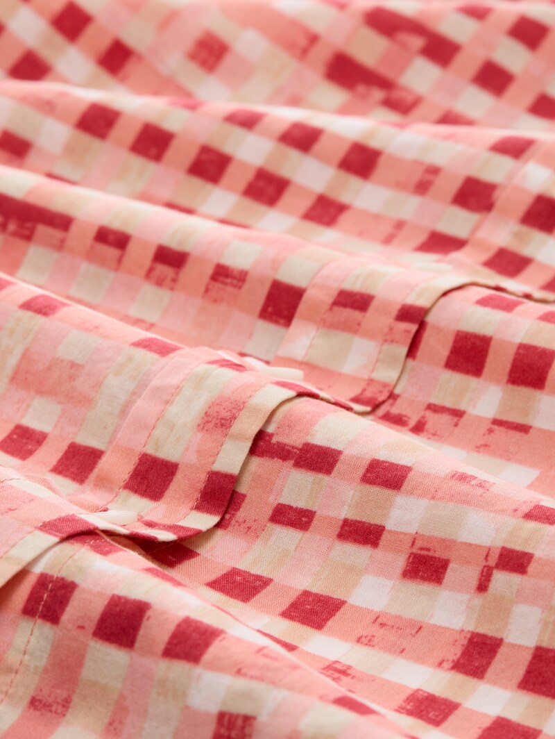 Tom Tailor Plus Size - Bluse mit Muster - Berry Red Check Design
