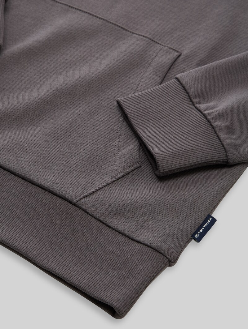 Tom Tailor Hoodie Sweatshirt mit Rückenprint - Dark Urban Grey