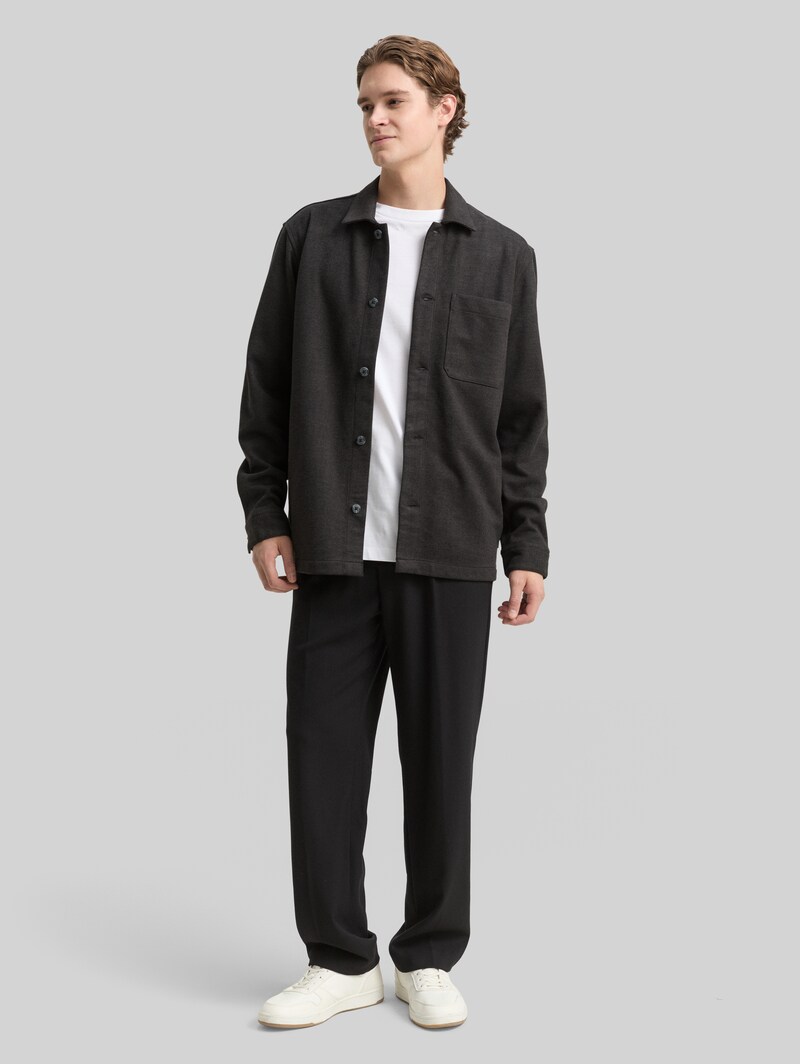 Tom Tailor Overshirt mit Brusttasche - Black Twill