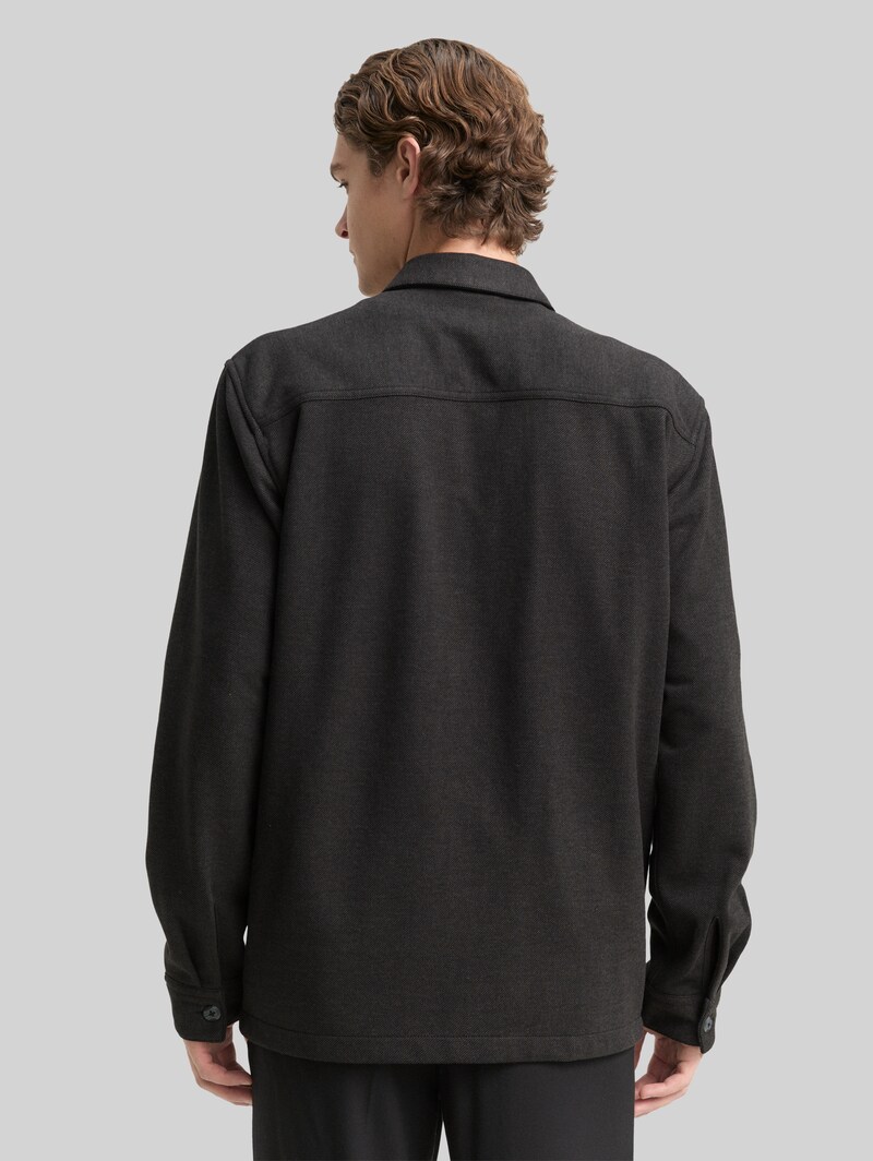 Tom Tailor Overshirt mit Brusttasche - Black Twill
