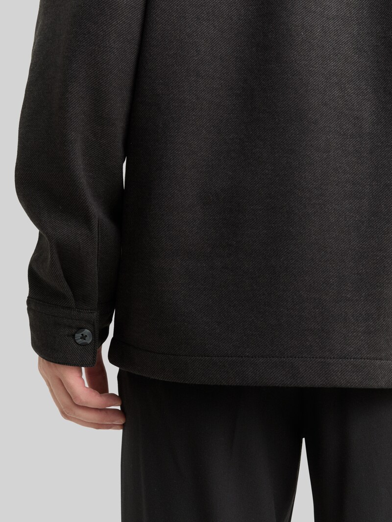 Tom Tailor Overshirt mit Brusttasche - Black Twill