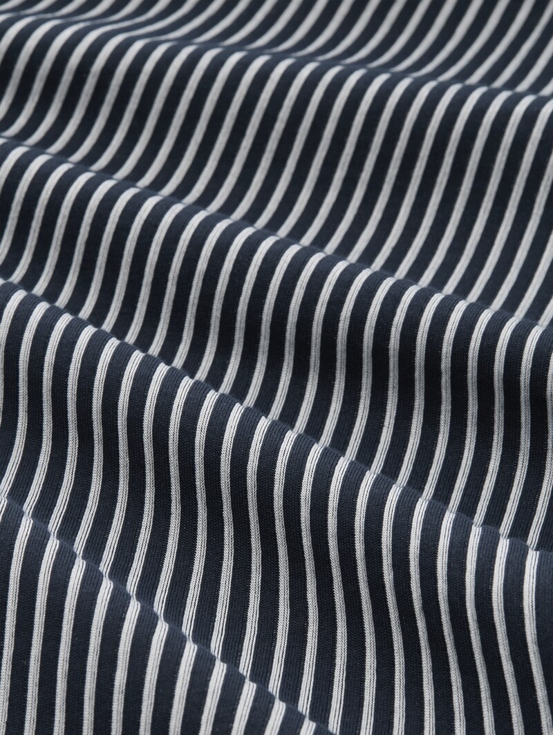 Tom Tailor Blusenshirt mit Streifenmuster - Navy Blue White Thin Stripe